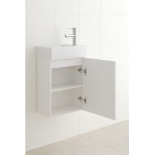 Dunes 400mm Matte White Wall Hung Single Vanity with Integrated Basin